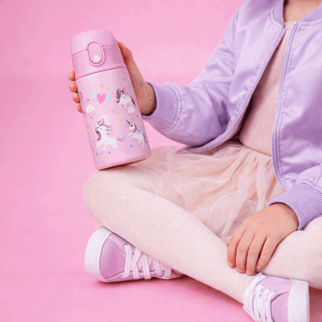 Bidon termiczny dla dzieci SOVENTI 400ml unicorn różowy - zdjęcie 2