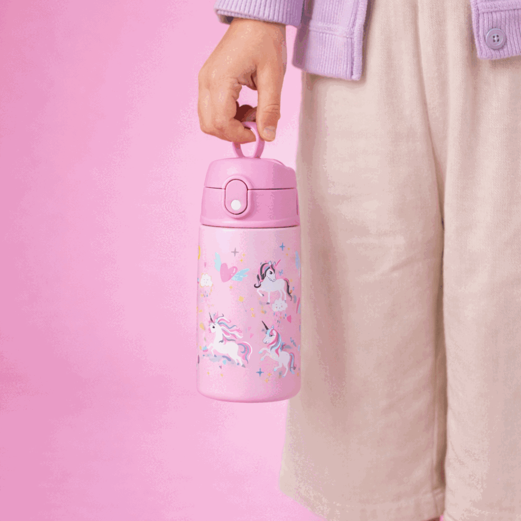 Bidon termiczny dla dzieci SOVENTI 400ml unicorn różowy - zdjęcie 3