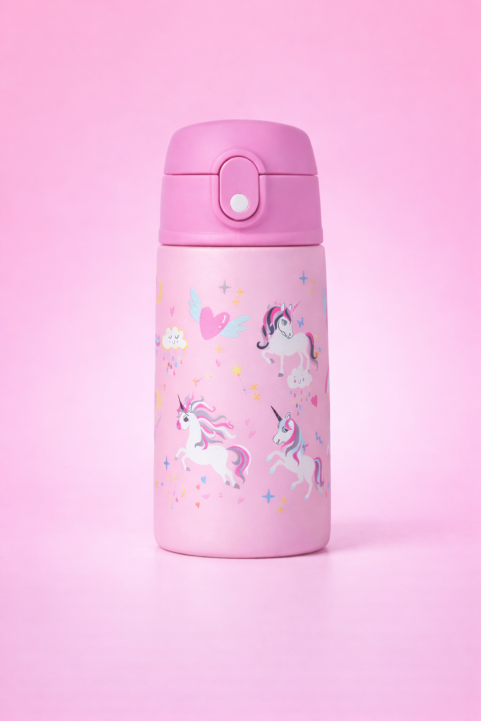 Bidon termiczny dla dzieci SOVENTI 400ml unicorn różowy - zdjęcie 4