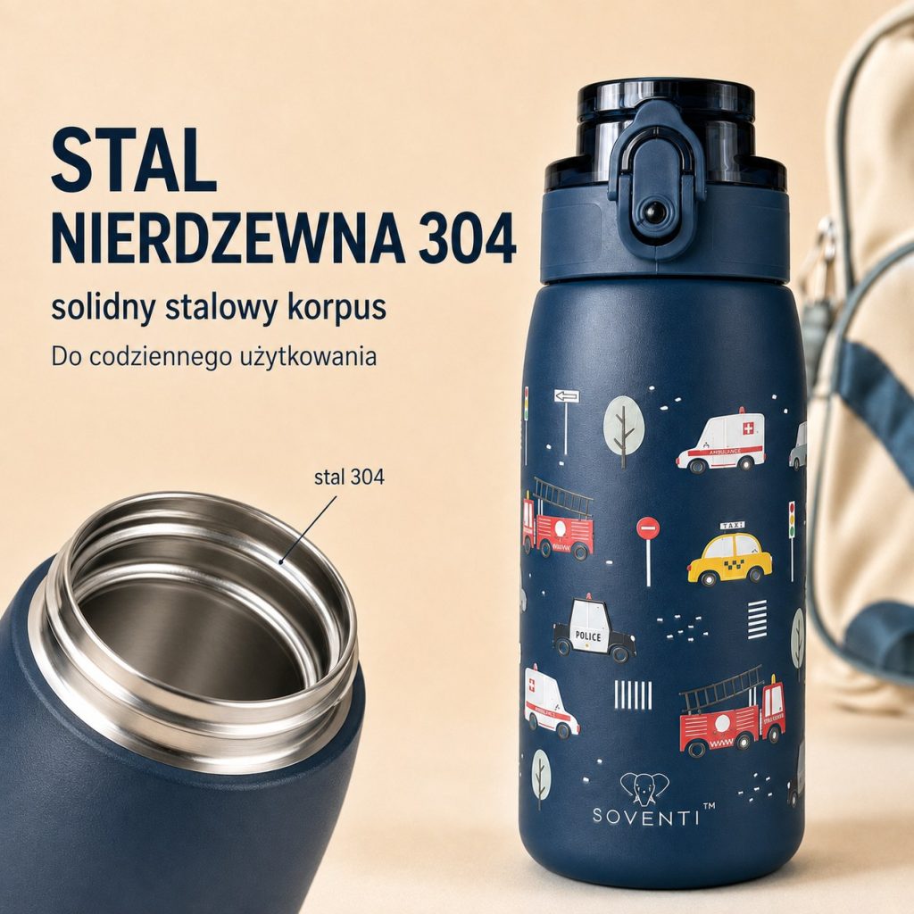 Bidon SOVENTI Pojazdy 350 ml — zdjęcie 4