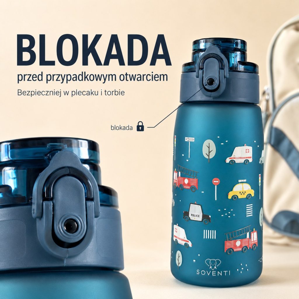 Bidon SOVENTI Samochody 420 ml — zdjęcie 3