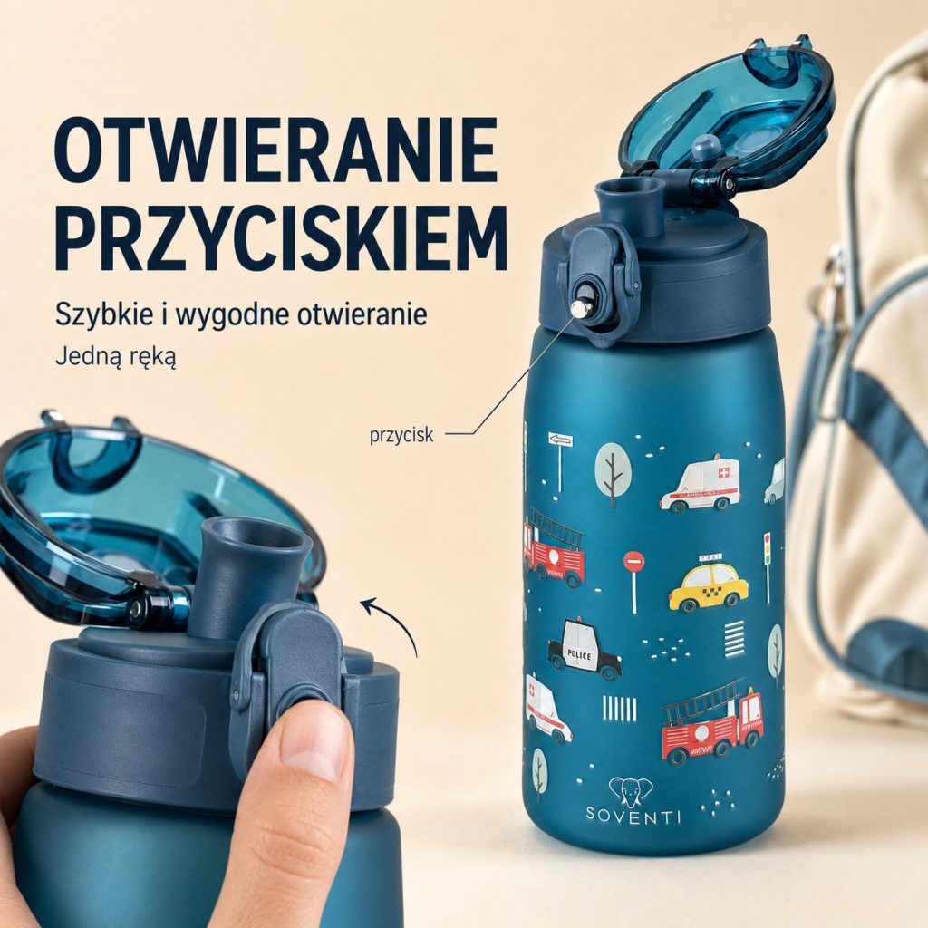 Bidon SOVENTI Samochody 420 ml — zdjęcie 6