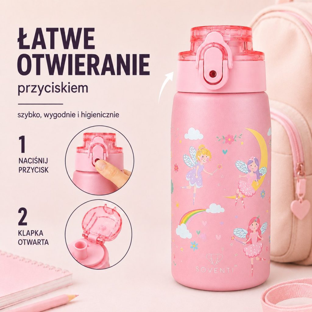 Bidon SOVENTI Wróżki Róż 350 ml — zdjęcie 2