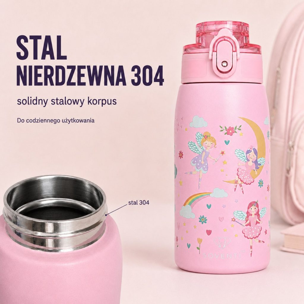 Bidon SOVENTI Wróżki Róż 350 ml — zdjęcie 4